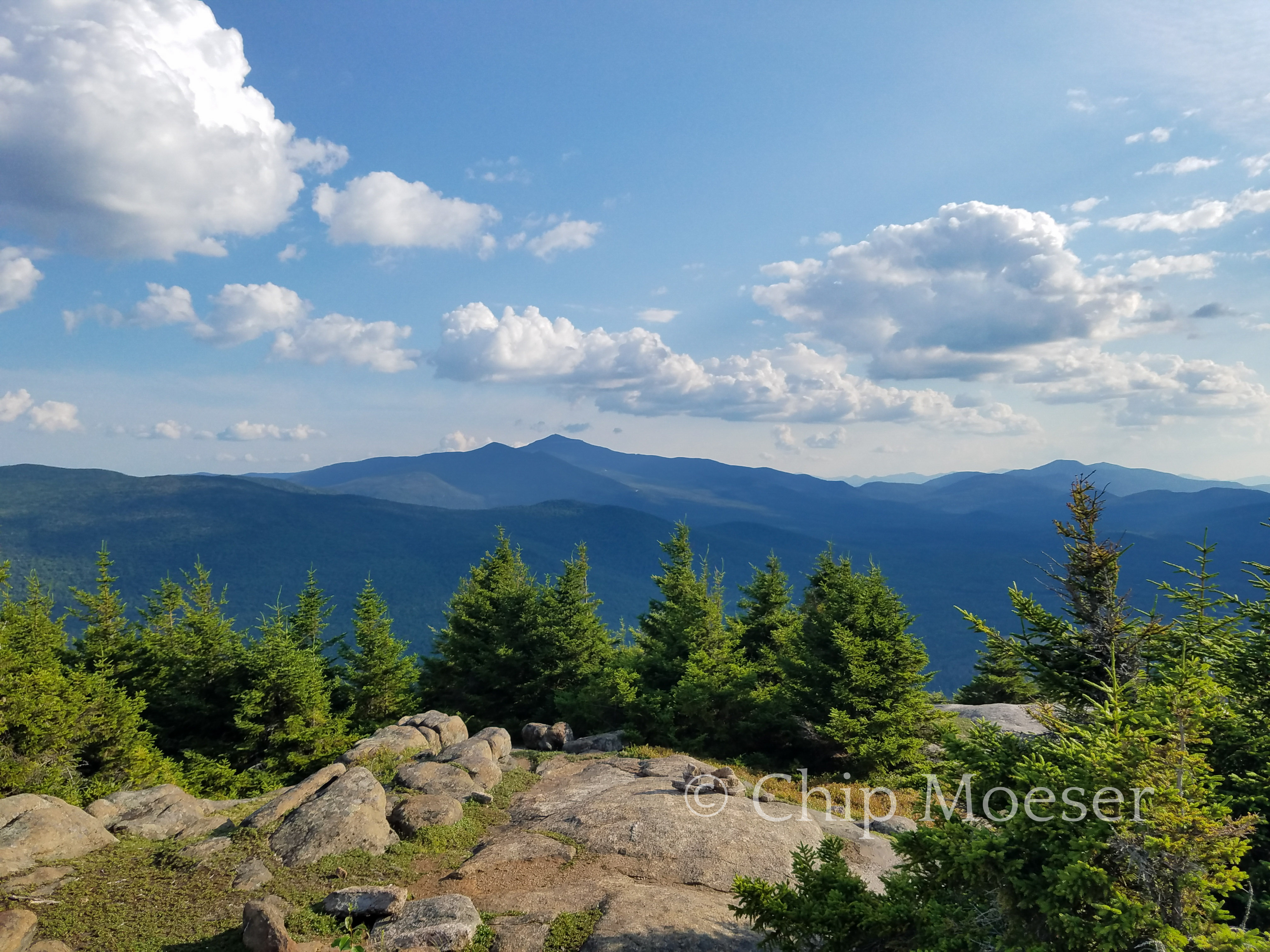 Whiteface Mountain in the distance from the summit of Catamount Mountain