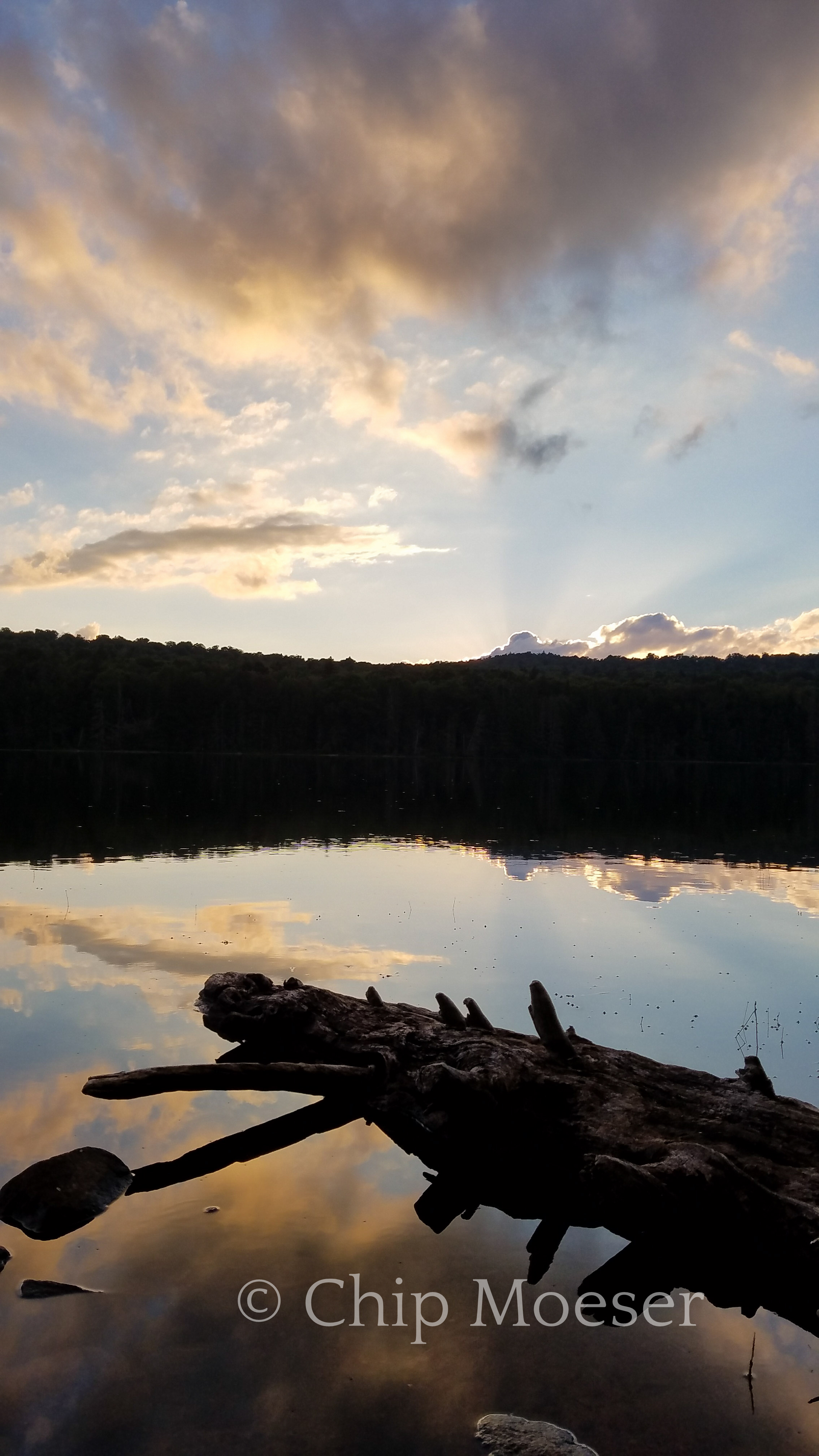 Sunset & clouds over Spruce Lake