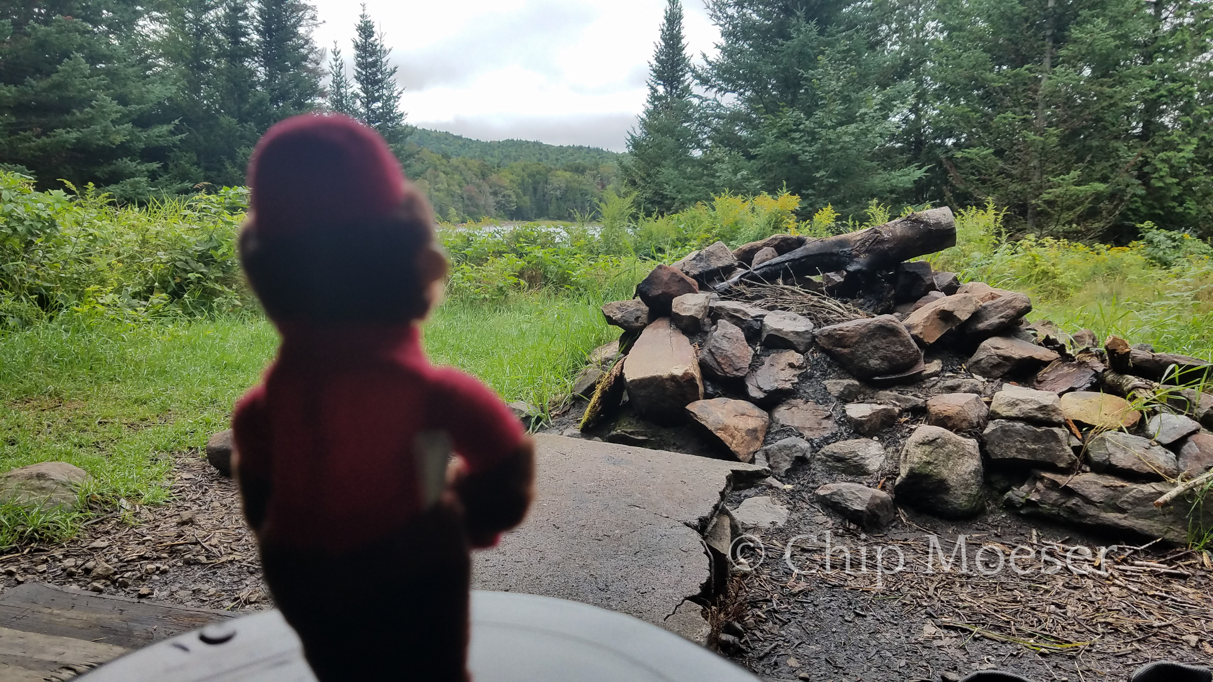 George looking out from Cedar Lakes lean-to #1